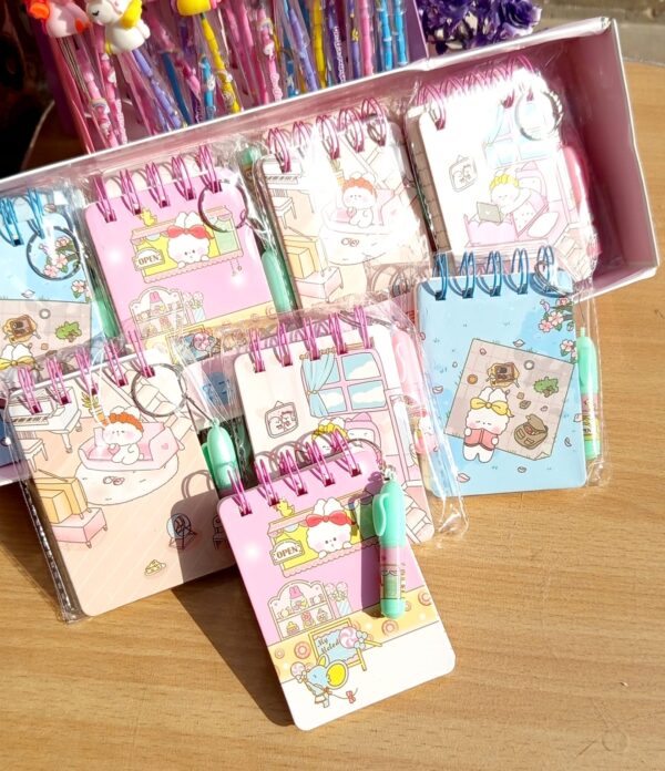 Note pad diary with pen