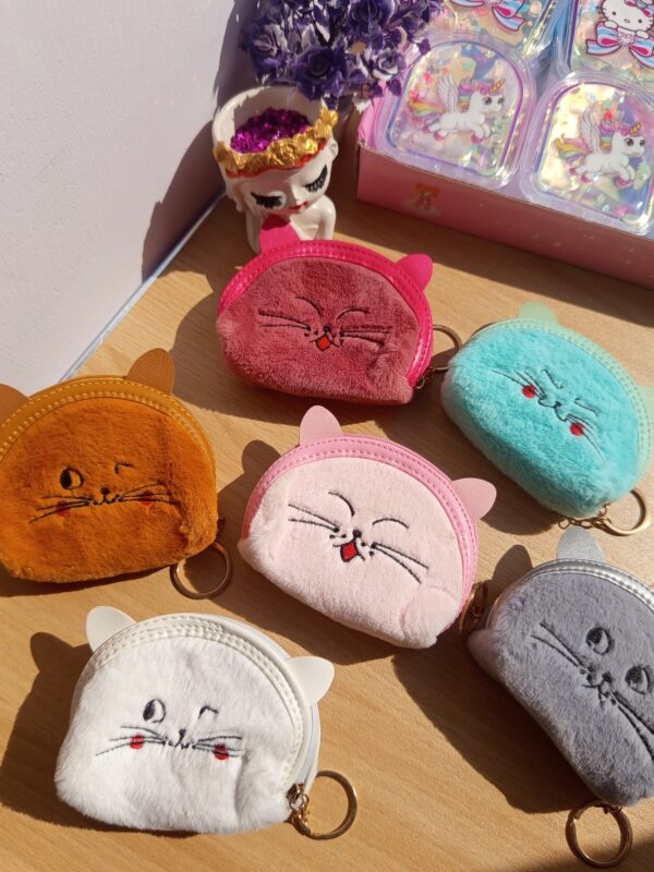 Mini furr keychain pouches
