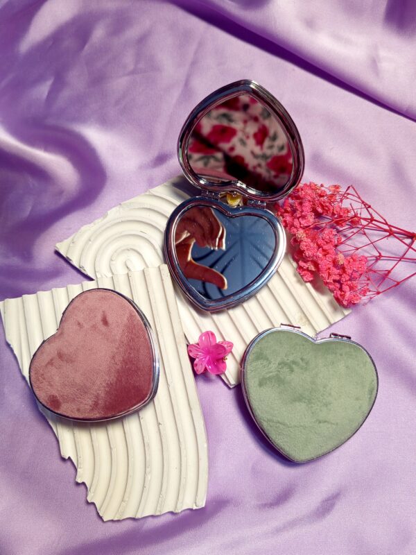Heart double sided mirror