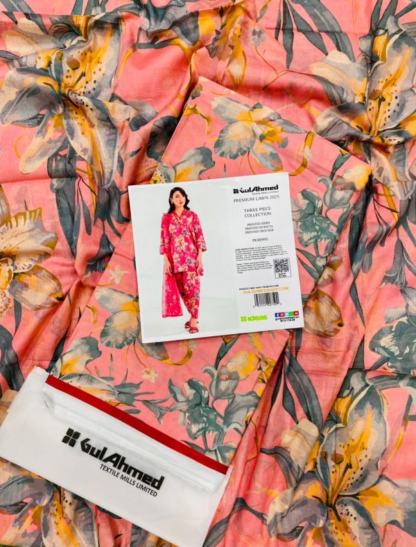 Unstitched Printed 3-Piece By GulAhmad