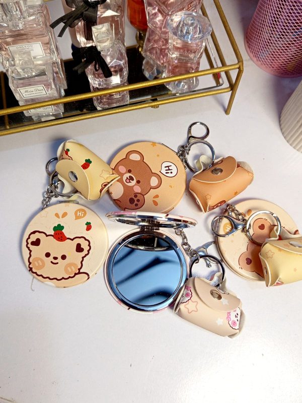 Mirror with keychain bags