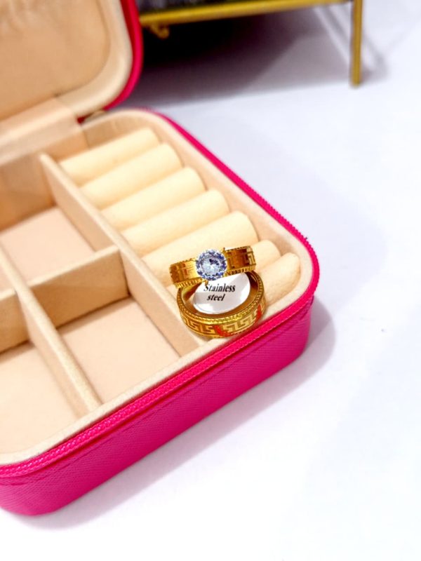 Couple stainless double ring