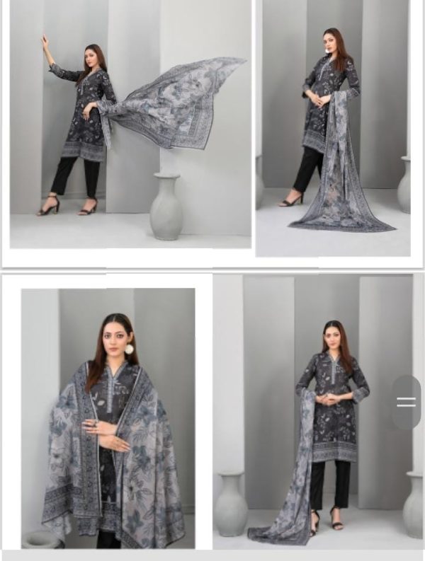 Unstitched Printed 3-Piece By tawakal