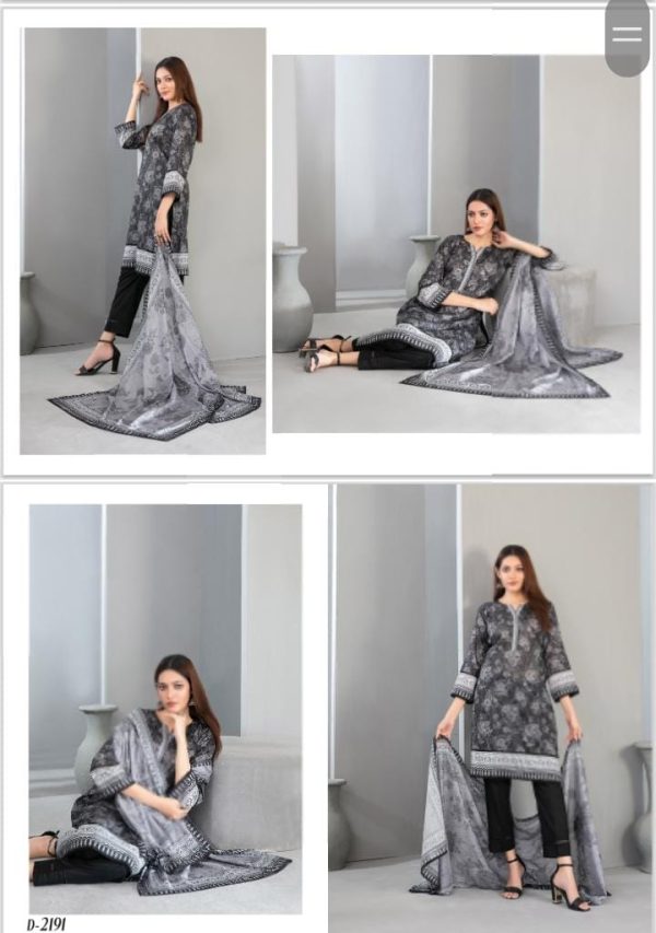 Unstitched Printed 3-Piece By tawakal