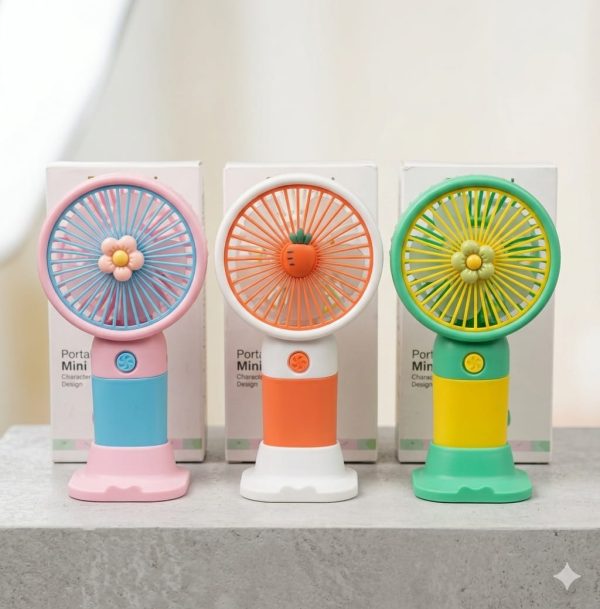 Rechargeable Handheld Fan with Stand