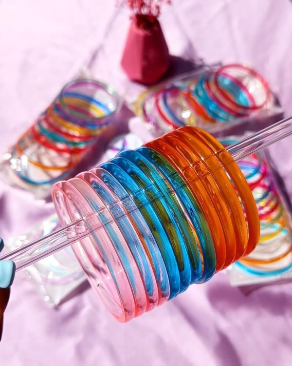 Jelly Plastic Bangles-Size 2.6