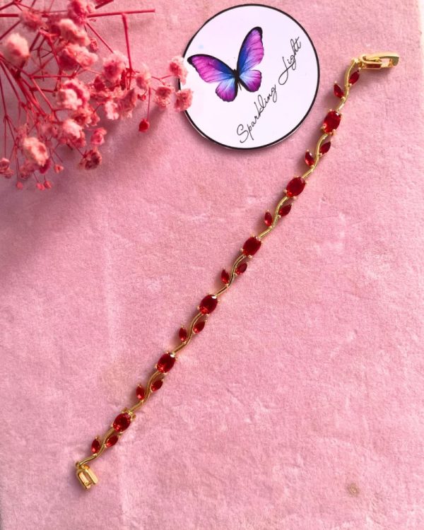 Rose Red Tulip Bracelet