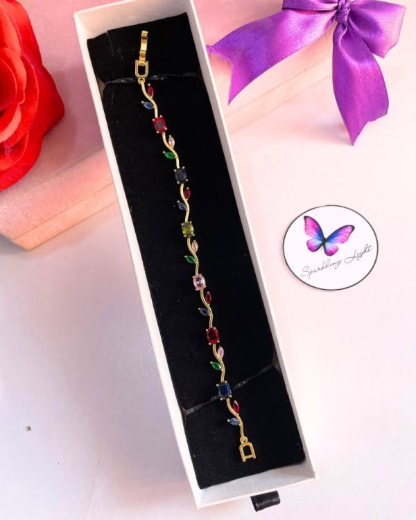 Multicolor Crystal Tulip Bracelet
