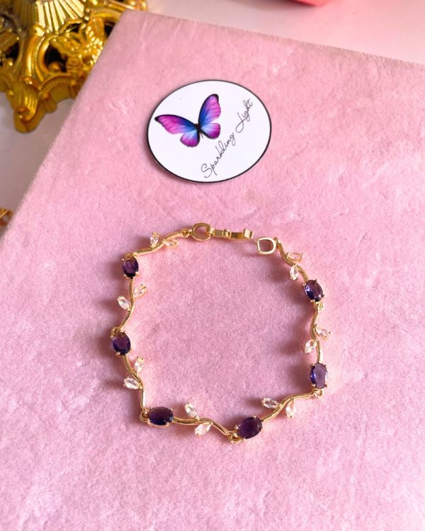 Dark Purple Tulip Bracelet